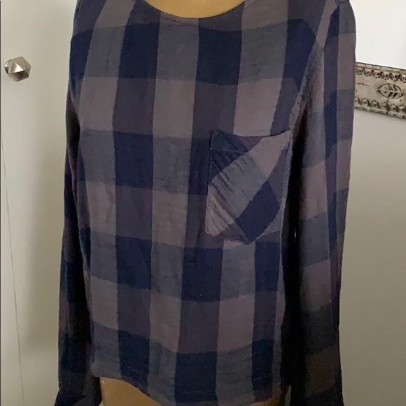 CLOTH AND STONE ANTROPOLOGIE BLOUSE. LACE UP BACK - Picture 1 of 4